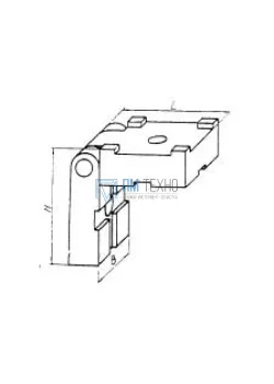 Планка  40х 30х 12 направляющая откидная, под паз 8мм (ДСПМ8-03)