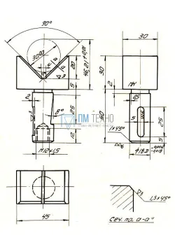 Призма подводная  45х 30х 30; 90° d 5-30мм с хвостовиком d 18мм (ДСП-29) (восстановленная)
