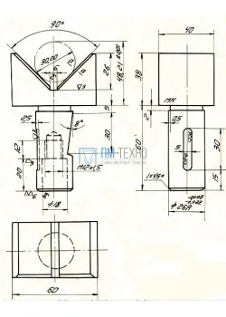 Призма подводная  60х 40х 38; 90° d 7-30мм с хвостовиком d 26мм (ДСП-29) (восстановленная)