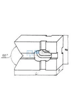 Призма подкладная  90х 45х 10; 60° d 18-50мм под паз 12мм (восстановленная)
