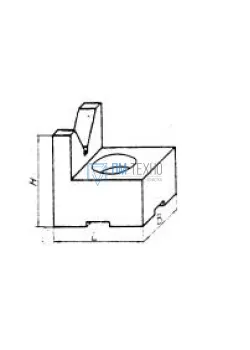 Призма опорная  30х 30х 25; 120° d 3-22мм под паз 8мм (ДСПМ2-37)