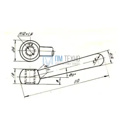 Рукоятка 110х 18 с гайкой М12х1,5 шаровая (ДСП-87)