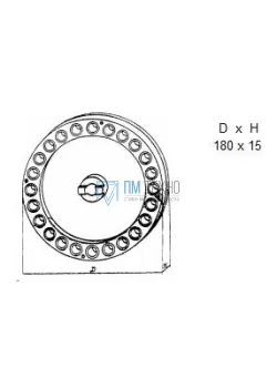 Диск Делительный d 180х 15 подвесной, число делений 24 под паз 8мм (УЗСП-48)