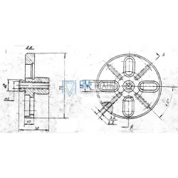 Фланец установочный D  70х 10 d18мм под паз 8мм (ДСПМ3-16)