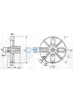 Фланец установочный D  70х 10 d18мм под паз 8мм (ДСПМ3-16)