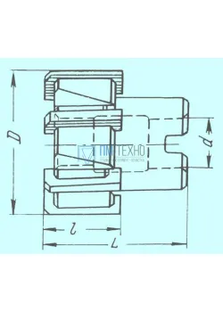 Развертка d 75,0х65х27 А3 насадная Р6М5 со вставными пластинами Z=8