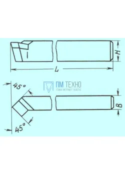 Резец Проходной отогнутый 16х12х100 ВК8