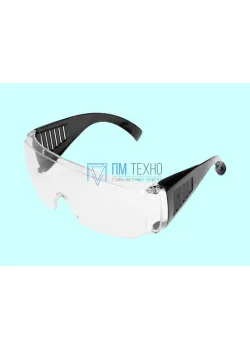 Очки защитные прозрачные с дужками (12219)