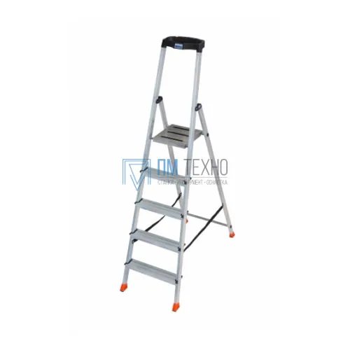 Стремянка Krause Safety 5 ступеней с большой полкой