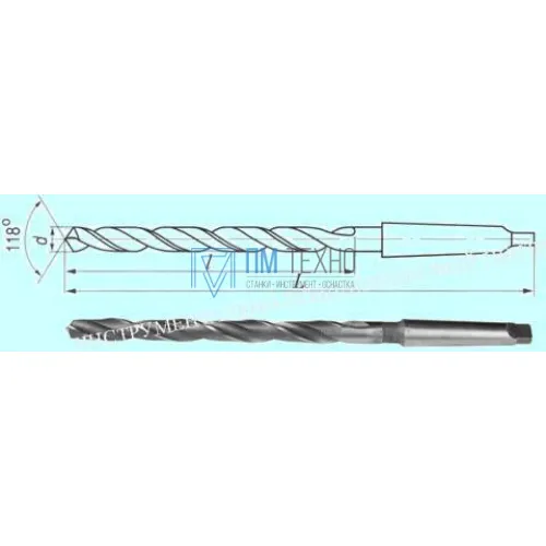 Сверло d 21,5х140х290 к/х Р9
