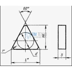 Пластина TNUN  - 110308  ВОК71 трехгранная (01131) гладкая без отверстия