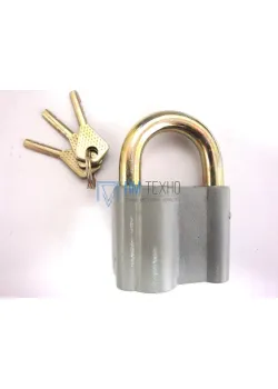 Замок навесной 65х44мм, стальная дужка 12мм (67016)