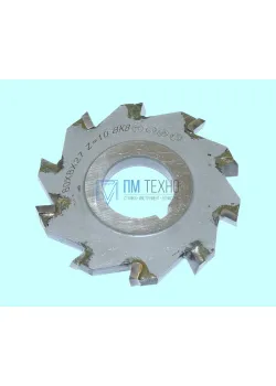 Фреза дисковая 3-х сторонняя  80х 8х27, Z=10 ВК8 с разнонаправл.зубьями 