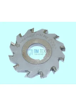 Фреза дисковая 3-х сторонняя 100х10х32, Z=12 ВК8 с разнонаправл.зубьями 