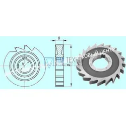 Фреза дисковая пазовая  100х10х32 Р18, Z =20