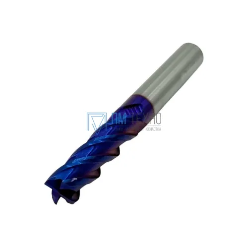 Фреза Концевая d12х45х100 ц/х тв. сплав Z=4 цельная покрытие nACo-blue