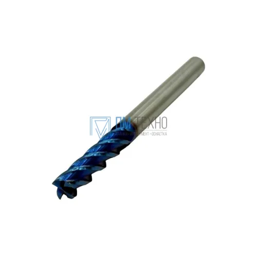 Фреза Концевая d 8,0х35х100 ц/х тв. сплав Z=4 цельная покрытие nACo-blue