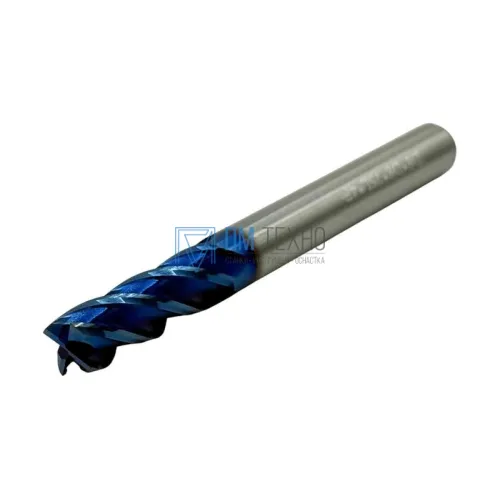 Фреза Концевая d 8,0х25х 75 ц/х тв. сплав Z=4 цельная покрытие nACo-blue