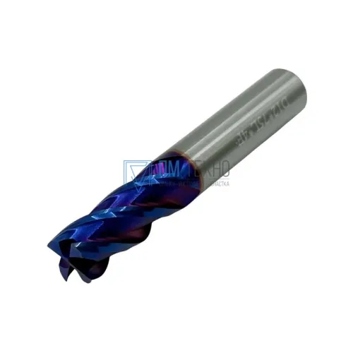 Фреза Концевая d12х30х 75 ц/х тв. сплав Z=4 цельная покрытие nACo-blue