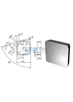 SPKN  - 4160511 YT15 (Т15К6)  квадратная гладкая без отверстия с зачистными фасками (фрезерная)