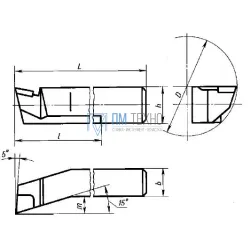 Резец Расточной 25х16х200 Т15К6 для глухих отверстий  тип 1,исп.2